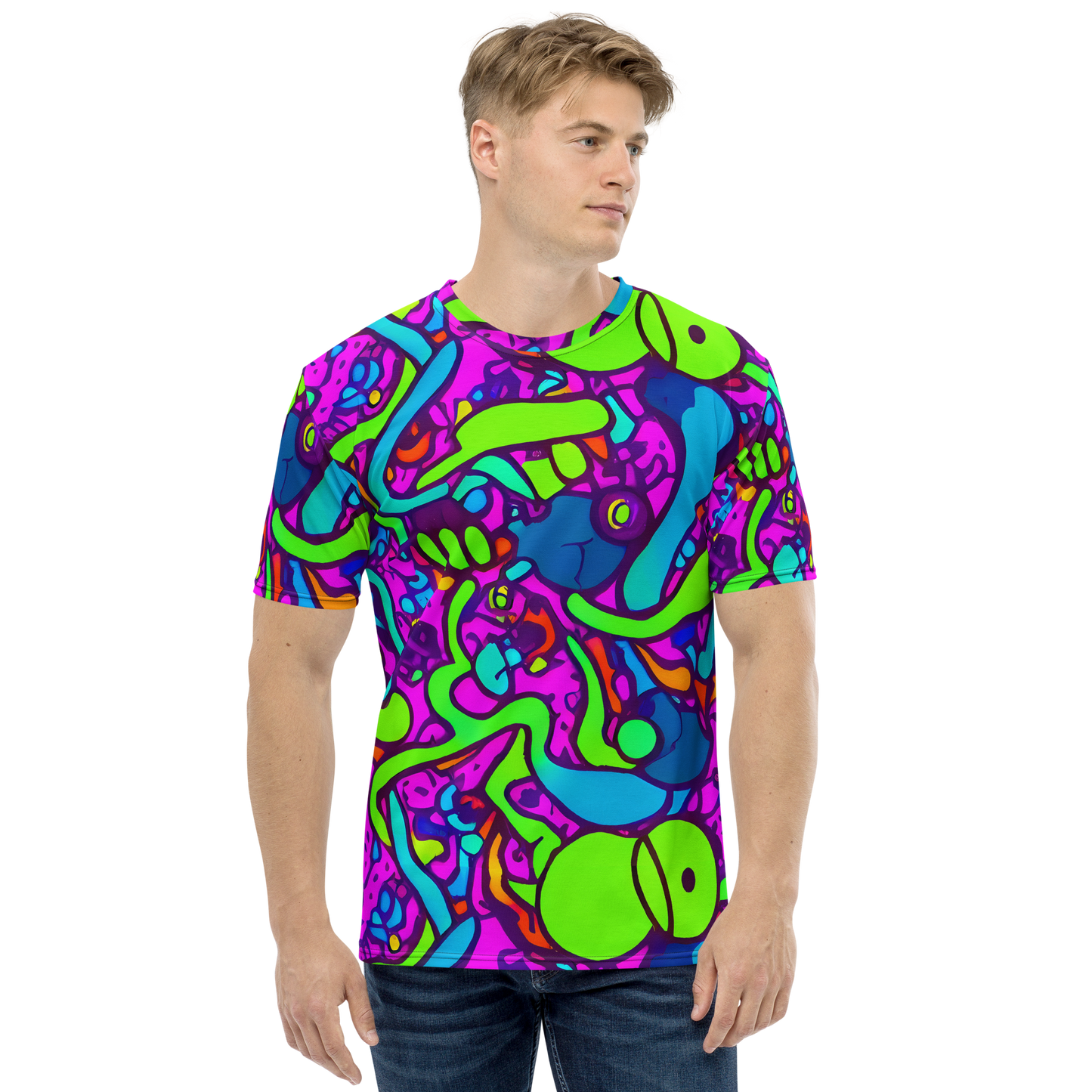 Men's Crew Neck T-Shirt - Funky Vortex