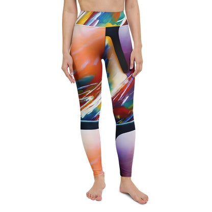 Yoga Leggings - Brushstroke Symphony