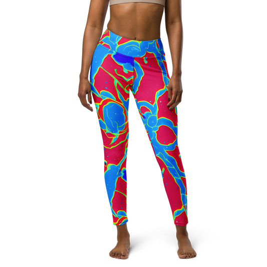 Yoga Leggings - Electric Bloom