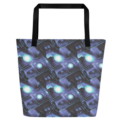 Large Tote Bag w/ Pocket - Galactic Circuit