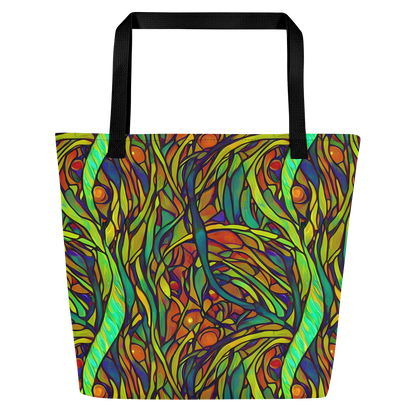 Large Tote Bag w/ Pocket - Cosmic Garden