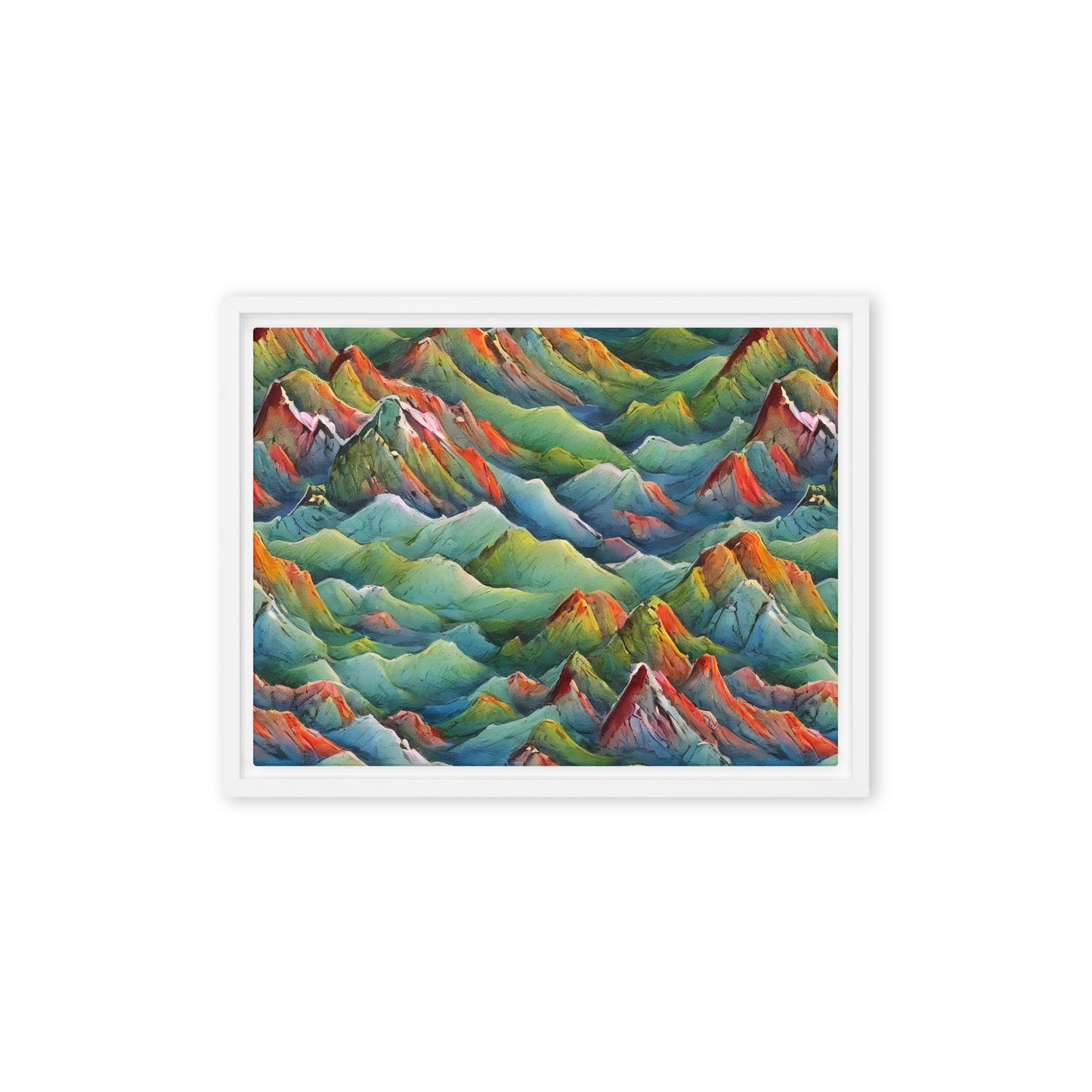 Framed Canvas - Crimson Peaks