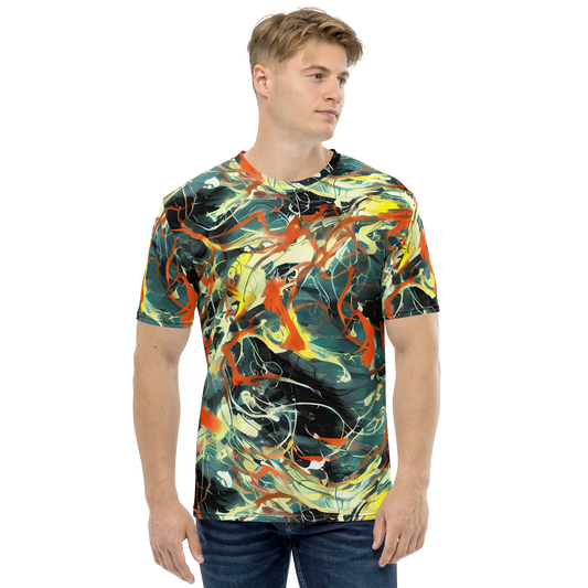 Men's Crew Neck T-Shirt - Fluid Firestorm