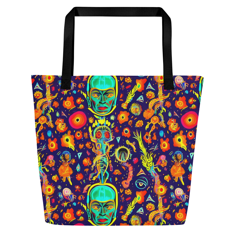 Large Tote Bag w/ Pocket - Celestial Quirk