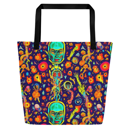 Large Tote Bag w/ Pocket - Celestial Quirk