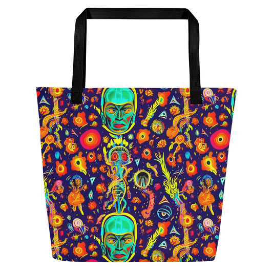 Large Tote Bag w/ Pocket - Celestial Quirk