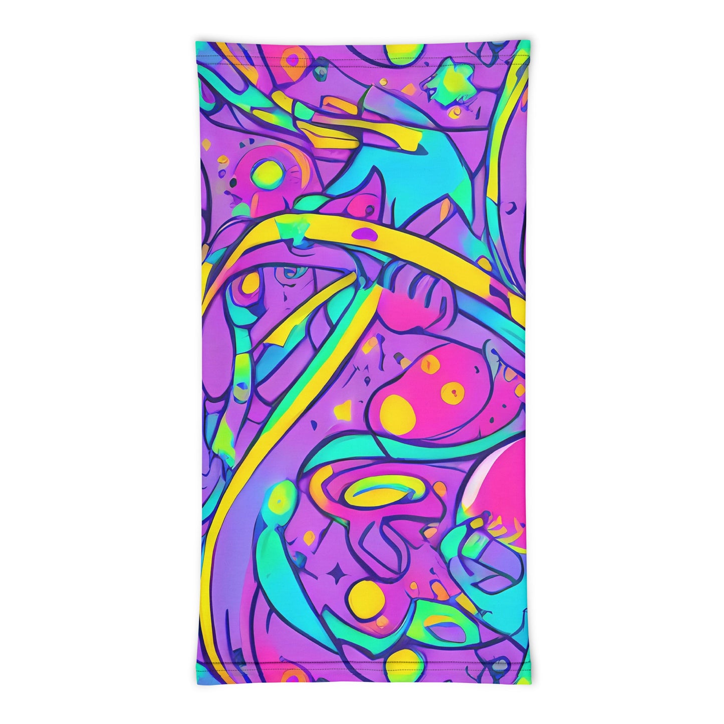Neck Gaiter - Neon Galaxy Whirl