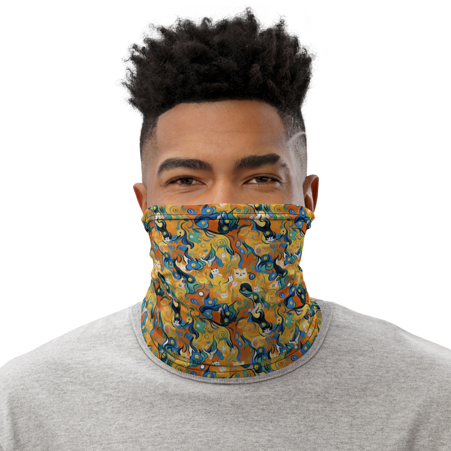 Neck Gaiter - Whimsical Feline Dance