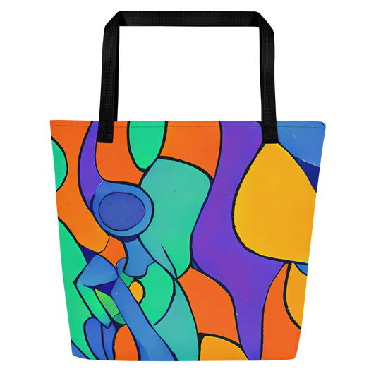 Large Tote Bag w/ Pocket - Archipenko Dream