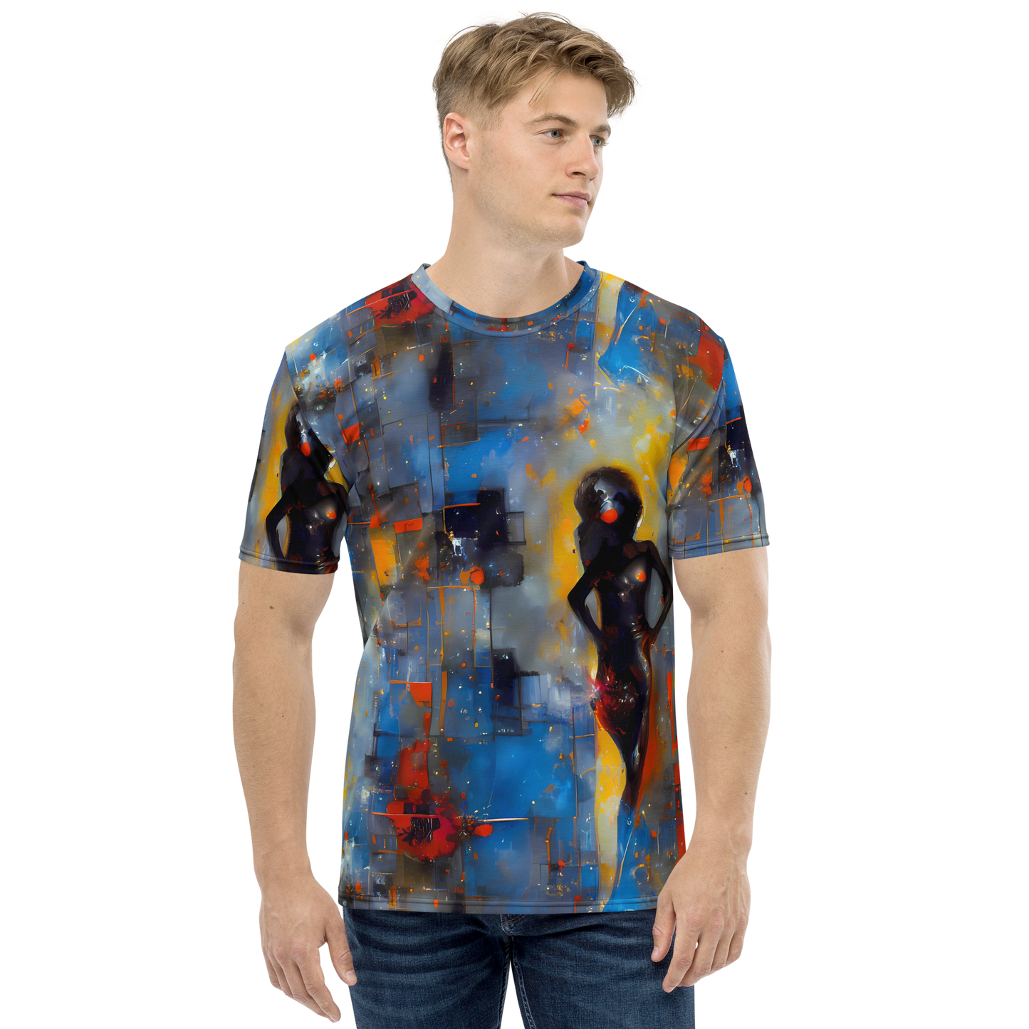 Men's Crew Neck T-Shirt - Neoblock Fusion