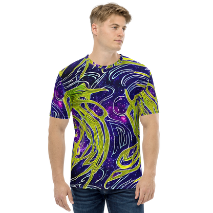 Men's Crew Neck T-Shirt - Celestial Scribbles