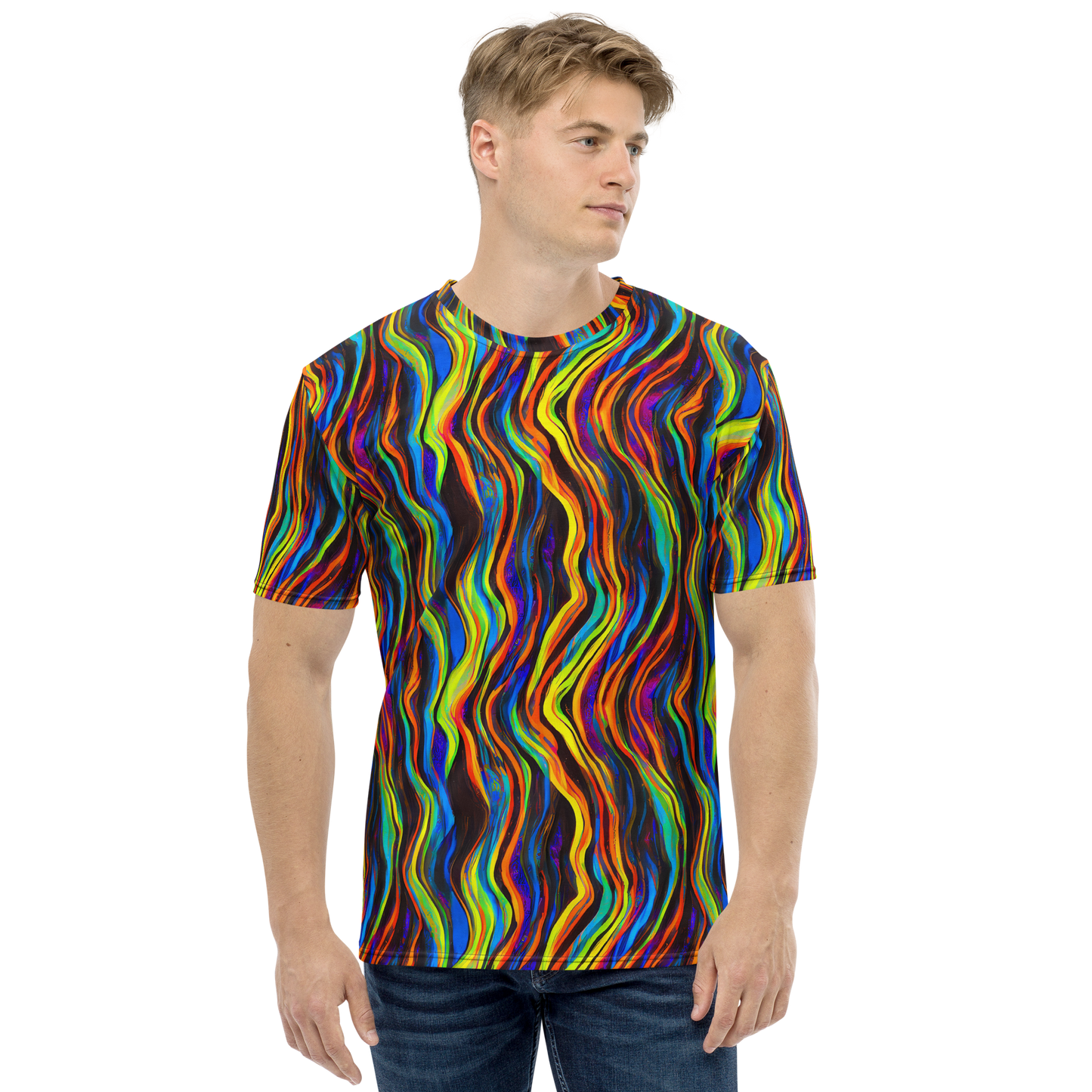 Men's Crew Neck T-Shirt - Celestial Waves