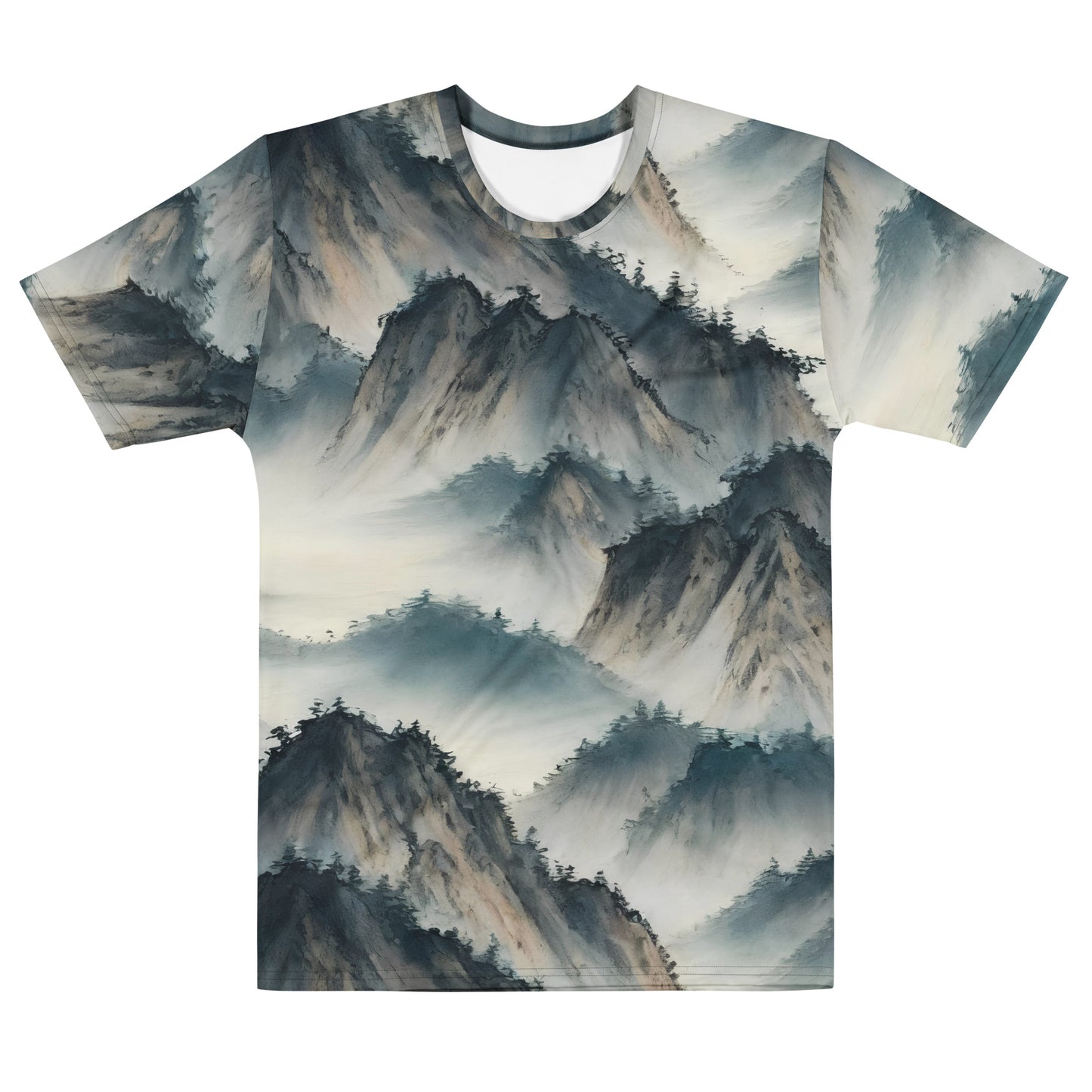 Men's Crew Neck T-Shirt - Misty Peaks