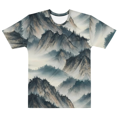 Men's Crew Neck T-Shirt - Misty Peaks