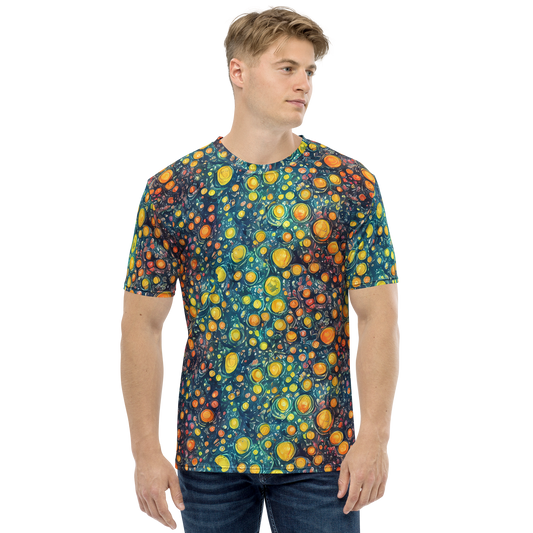 Men's Crew Neck T-Shirt - Starry Orbits