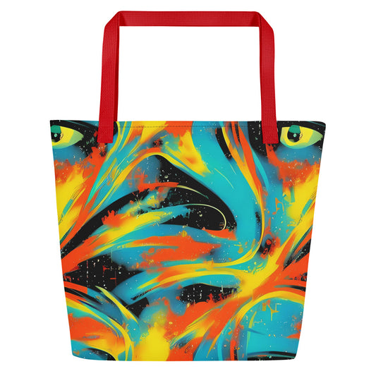 Large Tote Bag w/ Pocket - Solar Swoosh