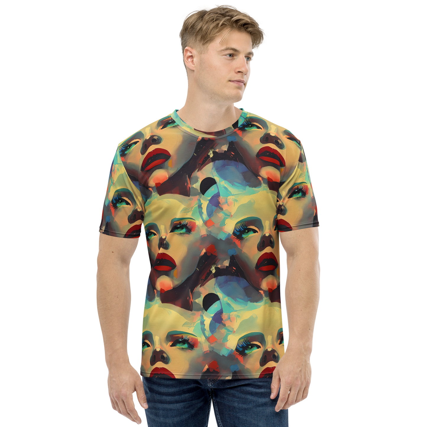 Men's Crew Neck T-Shirt - Astral Reflections