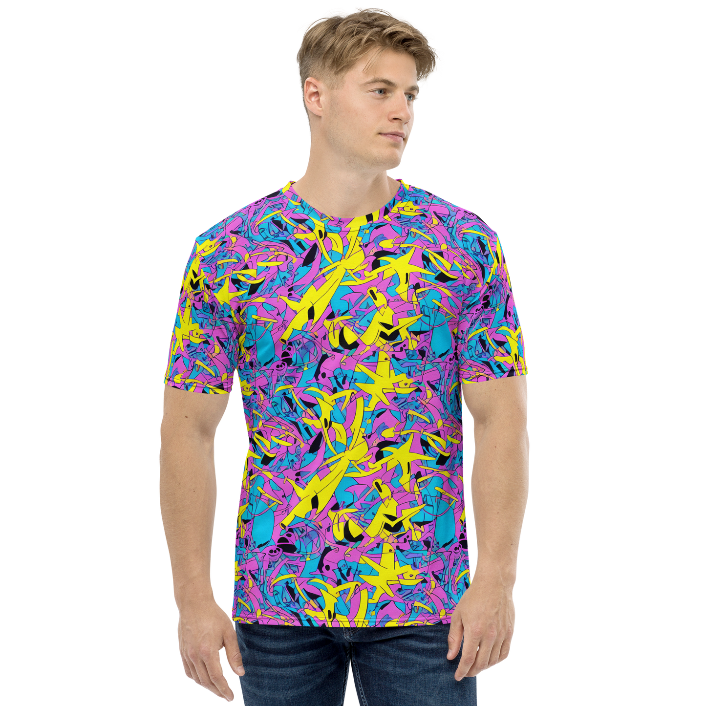 Men's Crew Neck T-Shirt - Neon Jive