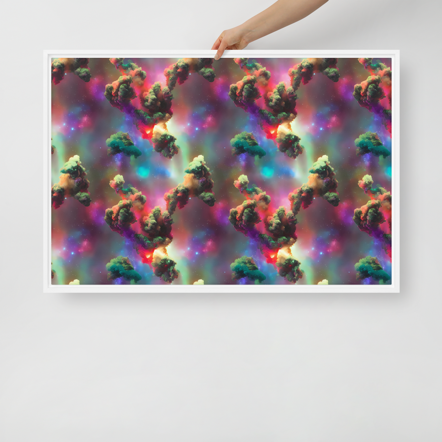 Framed Canvas - Nebula Dreams