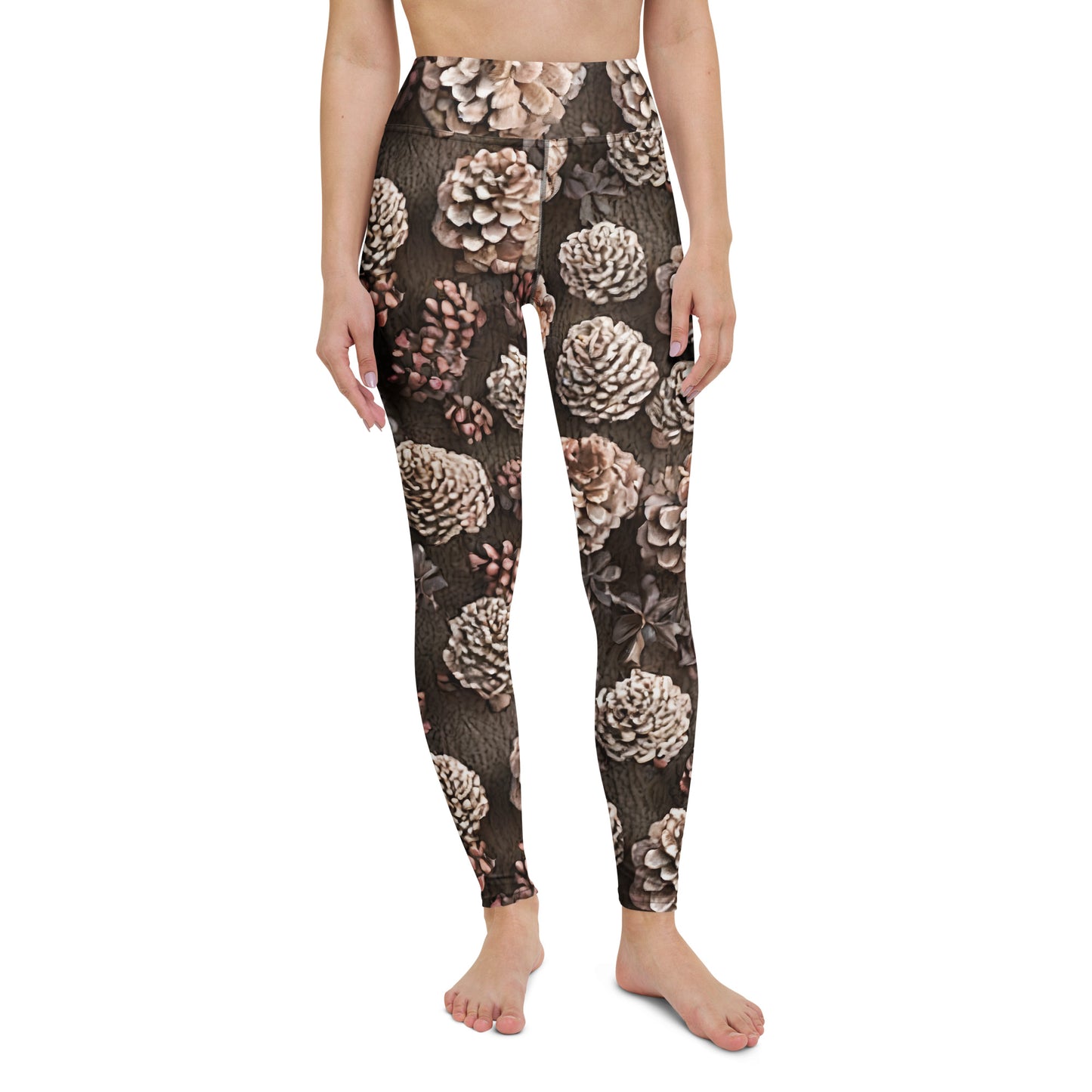 Yoga Leggings - Pine Cone Reverie