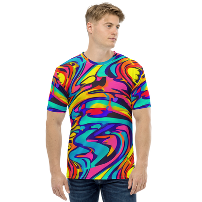 Men's Crew Neck T-Shirt - Electric Ecstasy