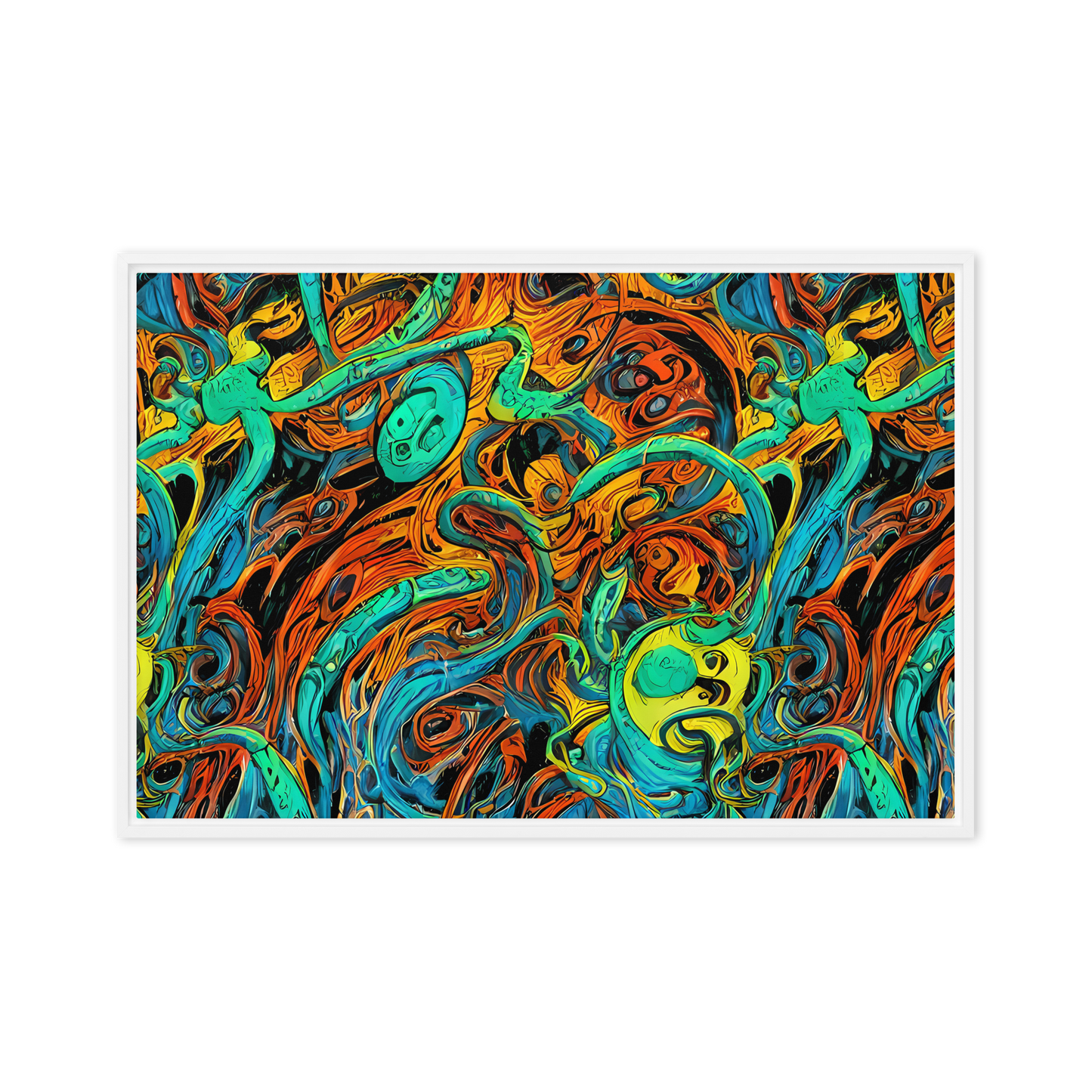 Framed Canvas - Flaming Mirage
