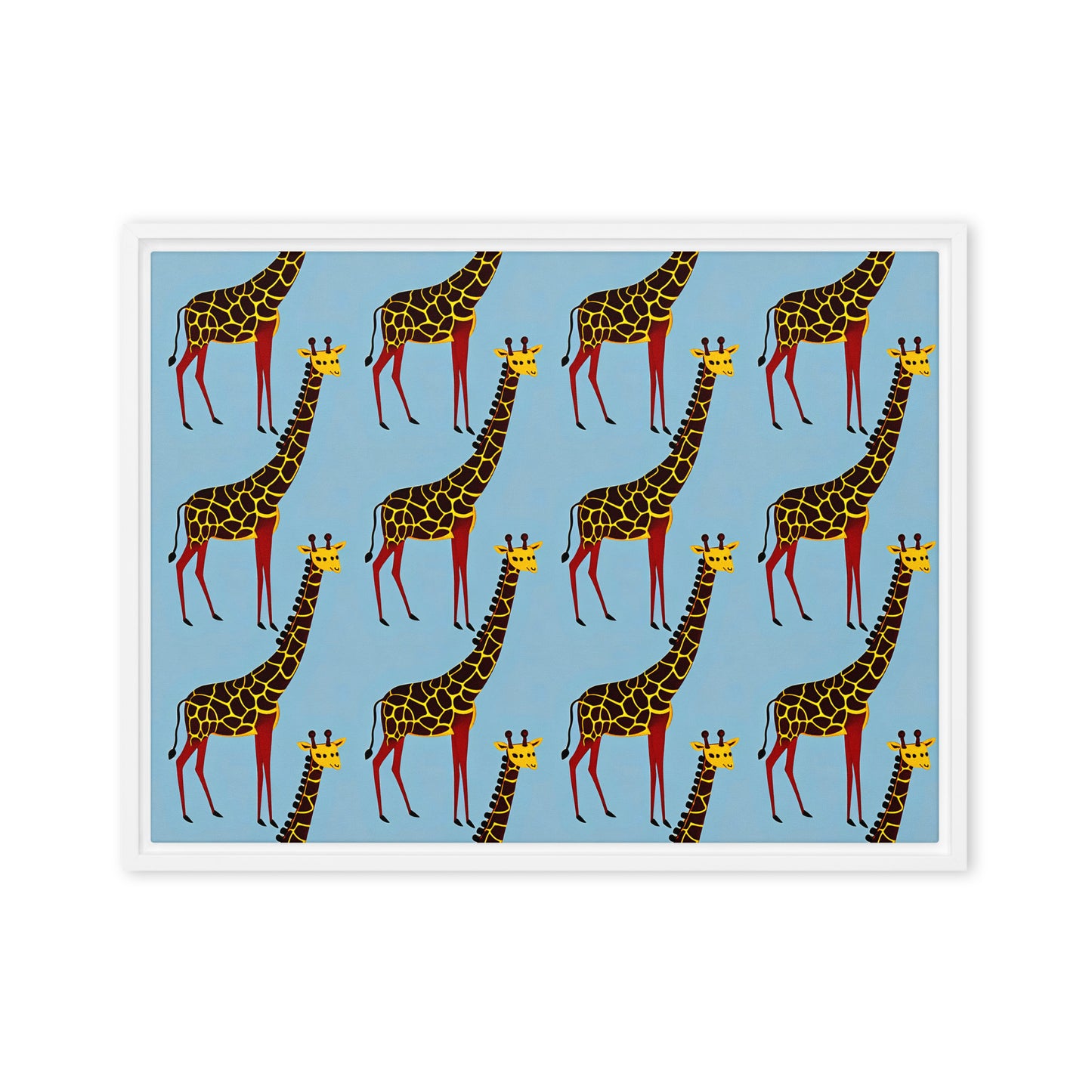 Framed Canvas (in) - Giraffe Groove