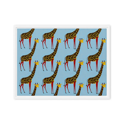 Framed Canvas (in) - Giraffe Groove