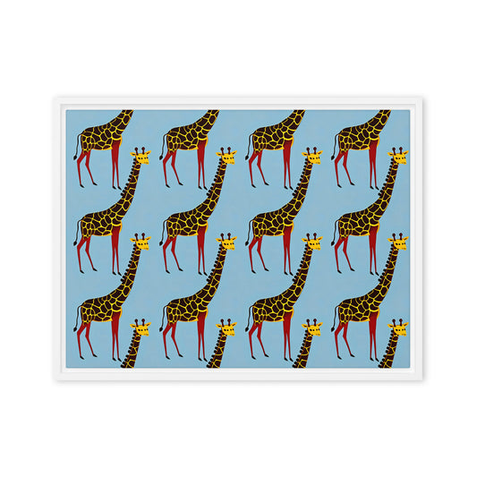Framed Canvas (in) - Giraffe Groove