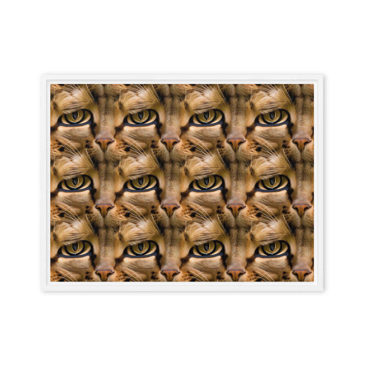 Framed Canvas (in) - Feline Whisper