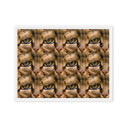 Framed Canvas (in) - Feline Whisper