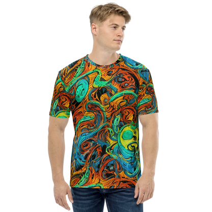 Men's Crew Neck T-Shirt - Flaming Mirage