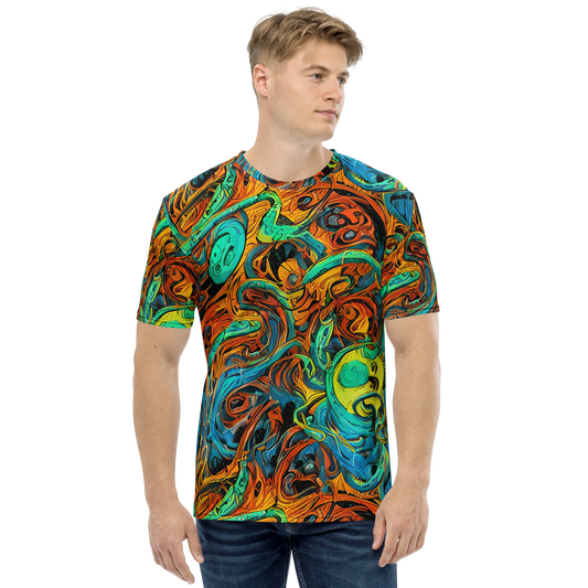 Men's Crew Neck T-Shirt - Flaming Mirage