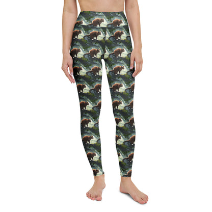Yoga Leggings - Whiskered Enigma