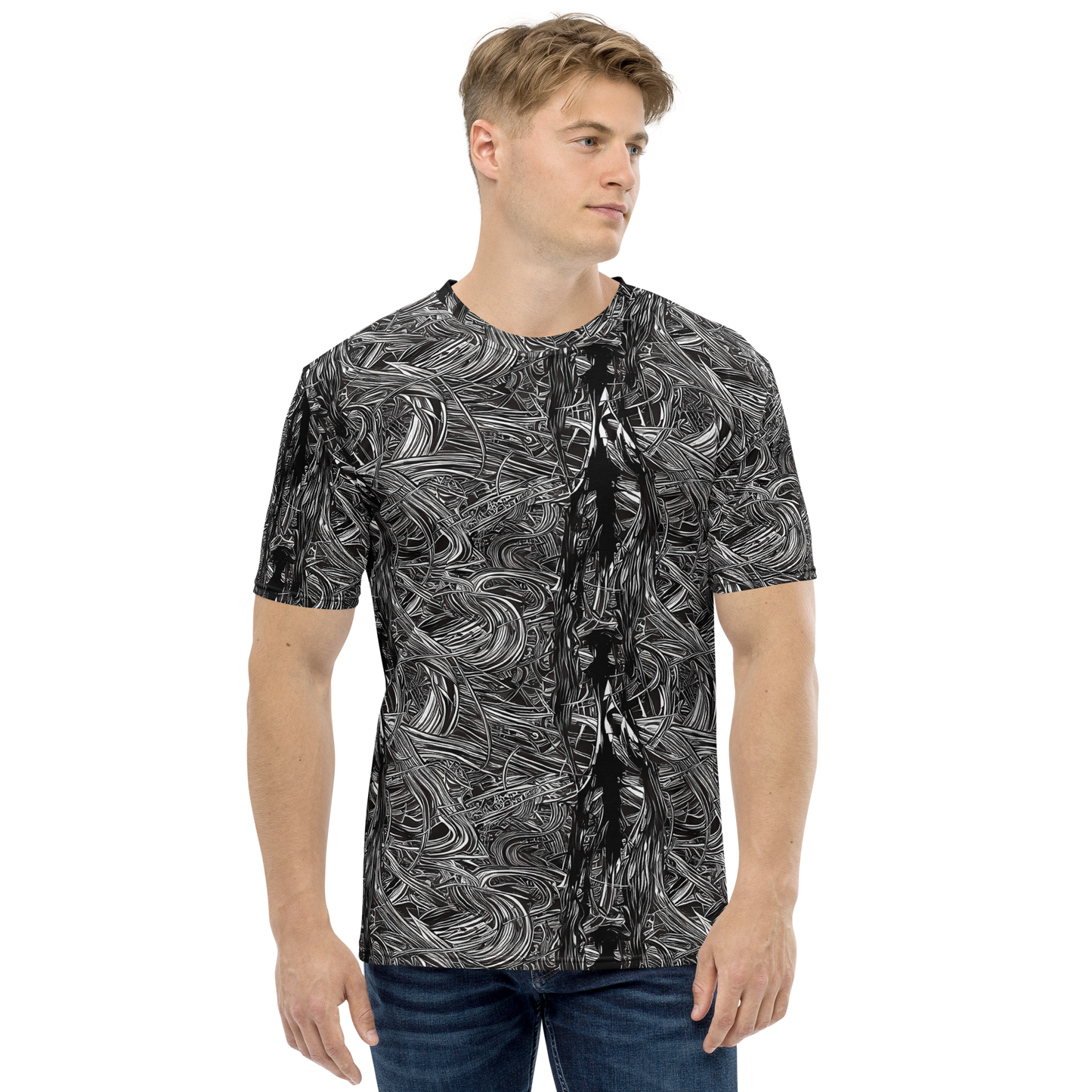 Men's Crew Neck T-Shirt - Mesmeric Tangles