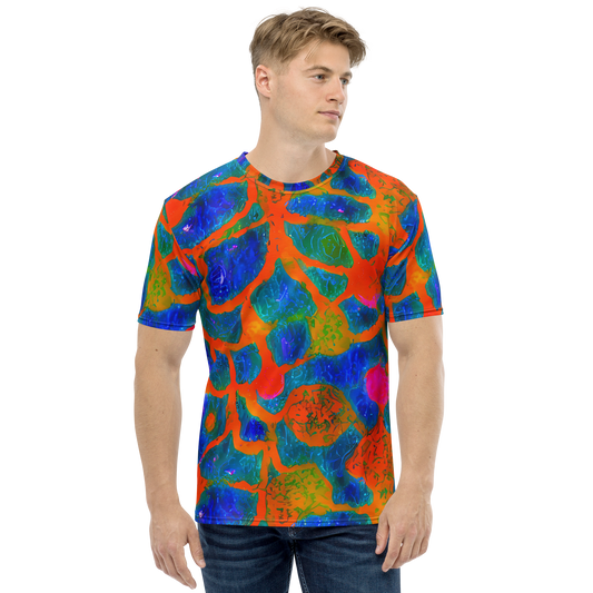 Men's Crew Neck T-Shirt - Vibrant Mosaic