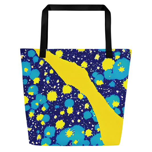 Large Tote Bag w/ Pocket - Starburst Splash