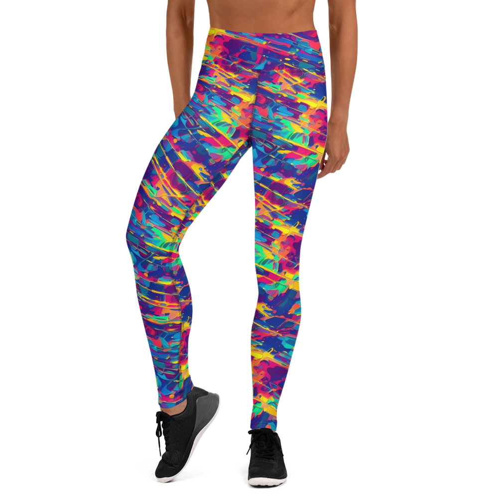 Yoga Leggings - Spectrum Streaks