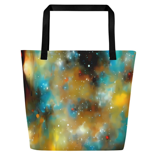 Large Tote Bag w/ Pocket - Abstract Tapestries