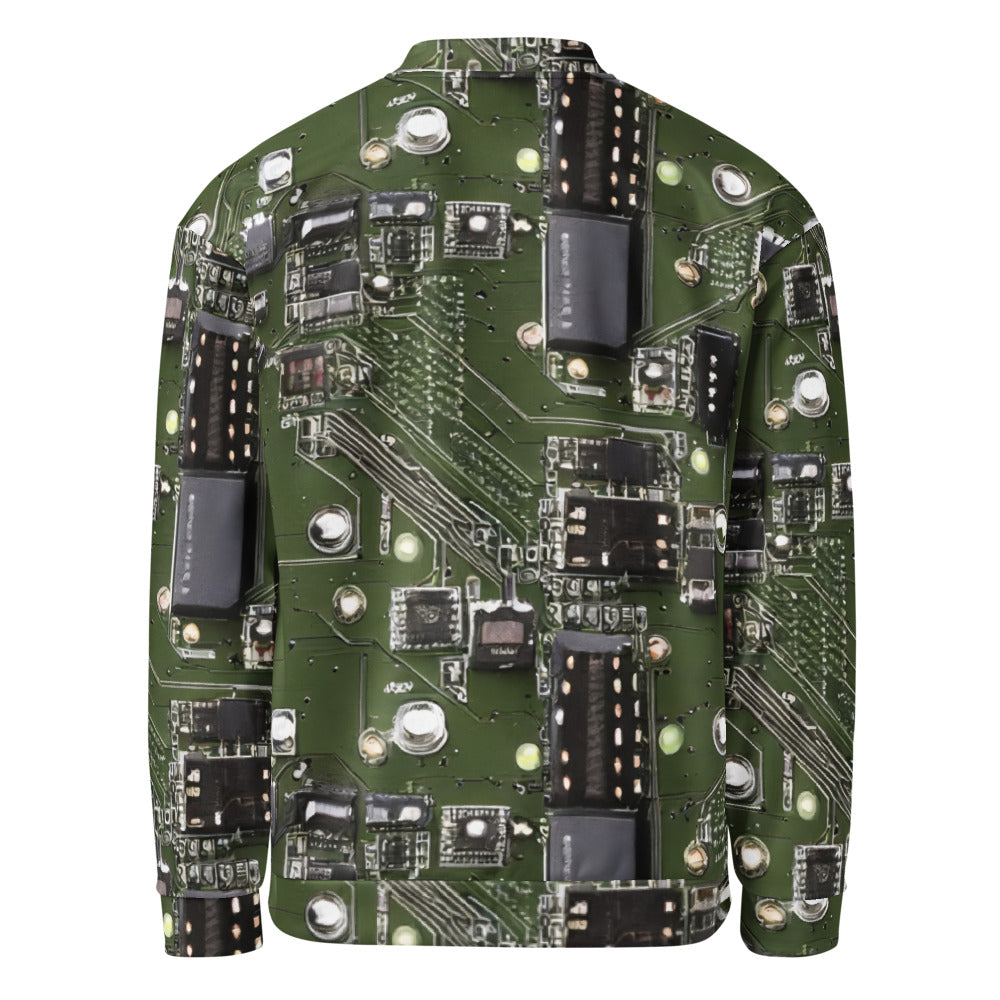 Bomber Jacket - Hacking, Circuit Board, Cyberpunk, Ambrosius Benson, Intricate