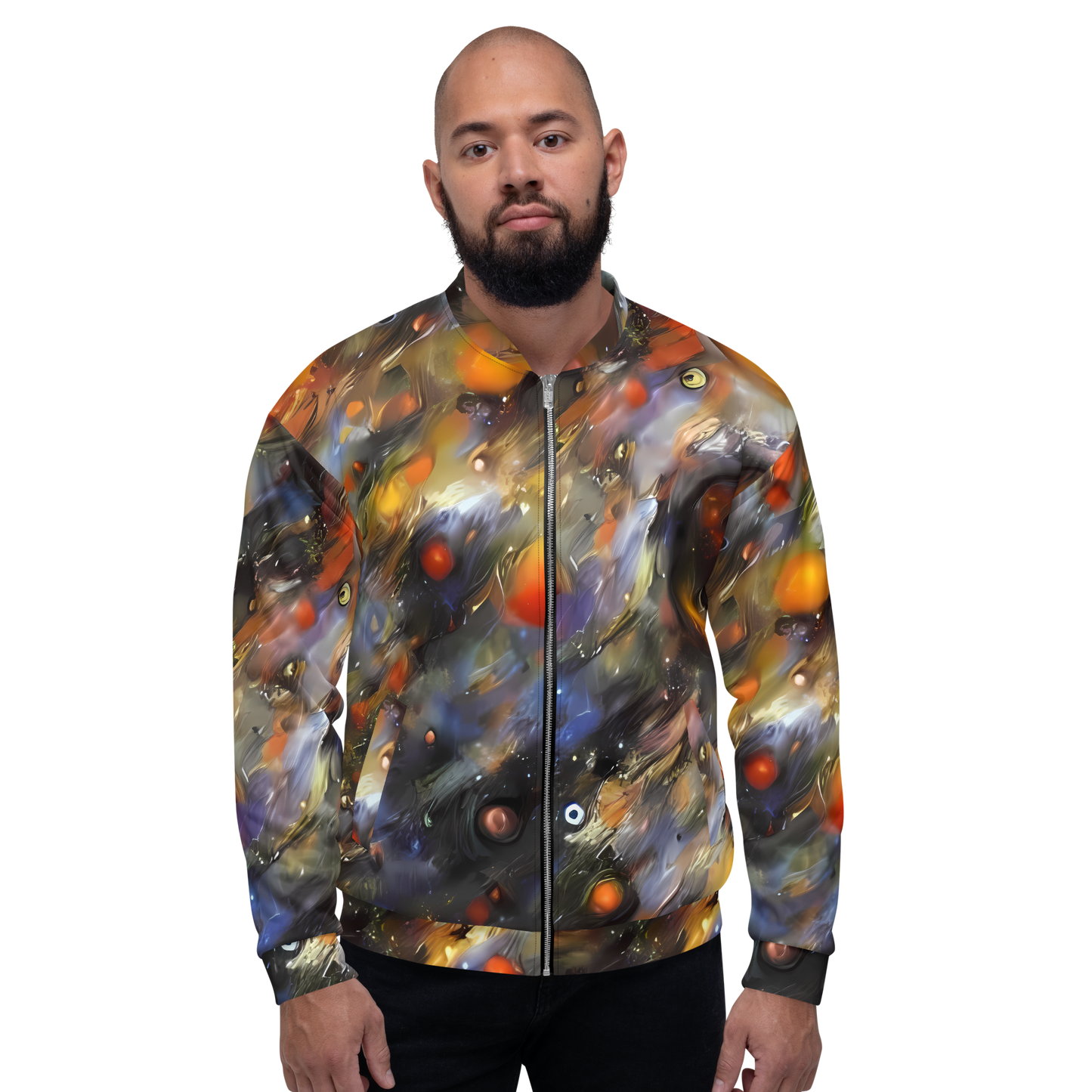 Bomber Jacket - Brushstroke Blaze