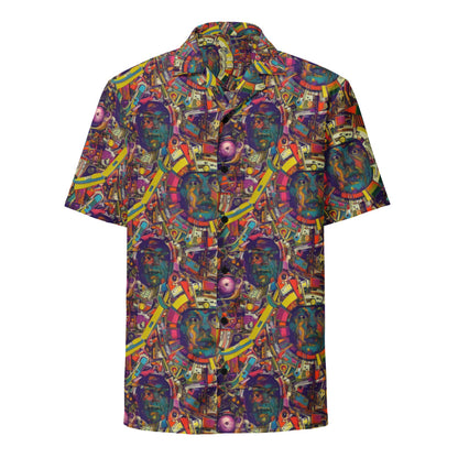 Button Shirt - Cosmic Collage