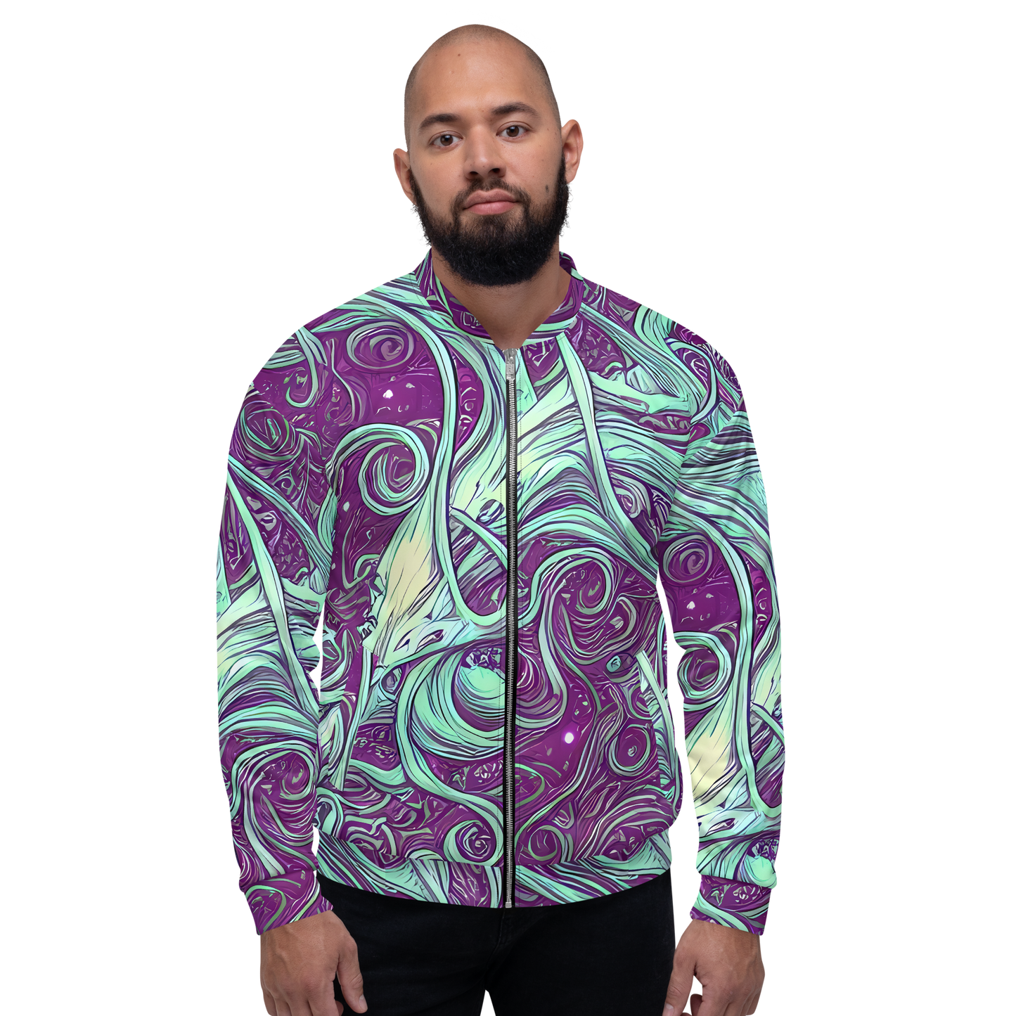 Bomber Jacket - Temple Swirls