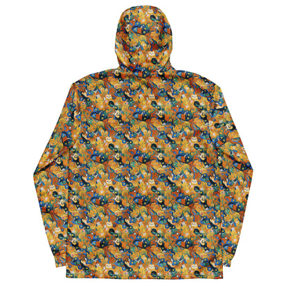 Men's Windbreaker - Whimsical Feline Dance