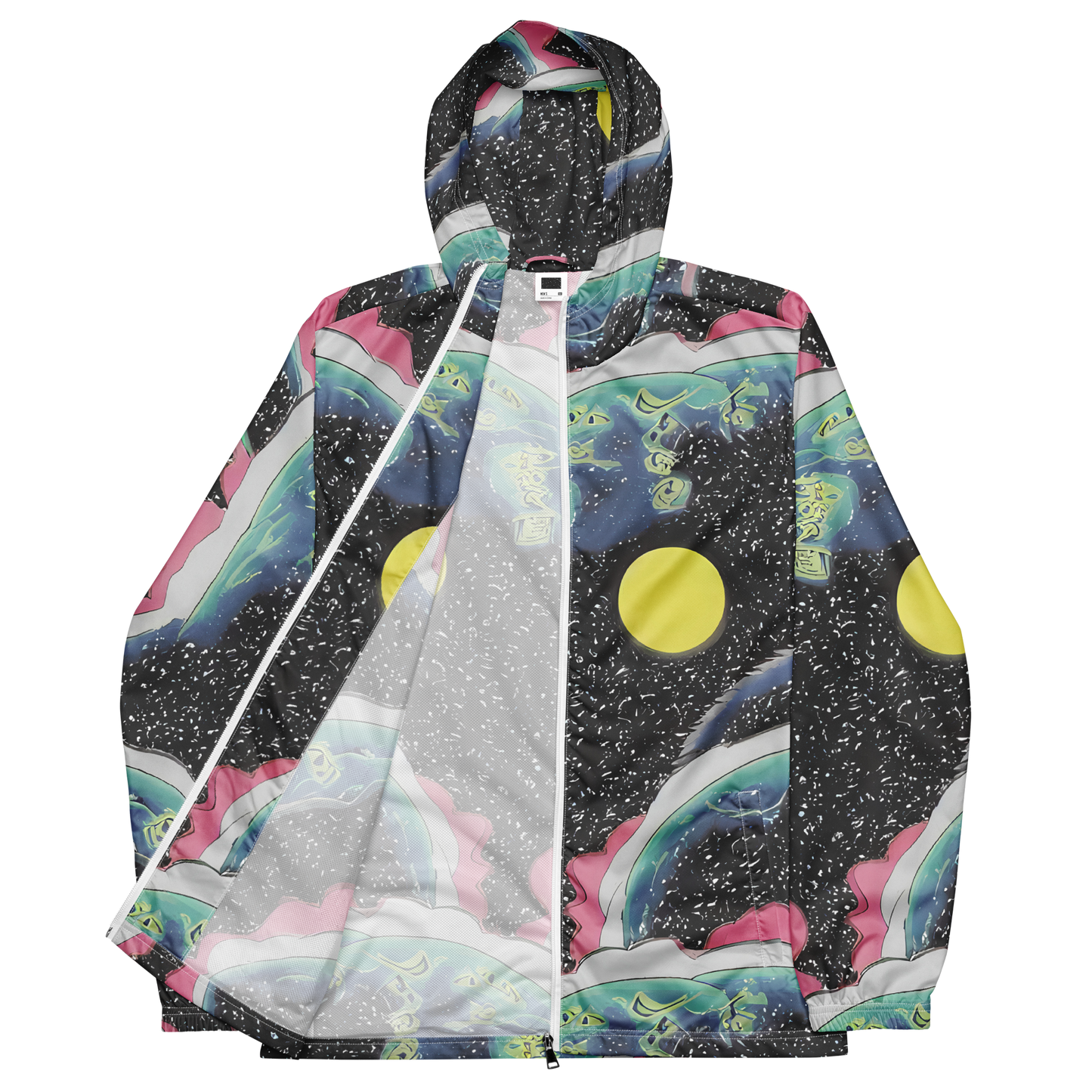 Men's Windbreaker - Lunar Waves