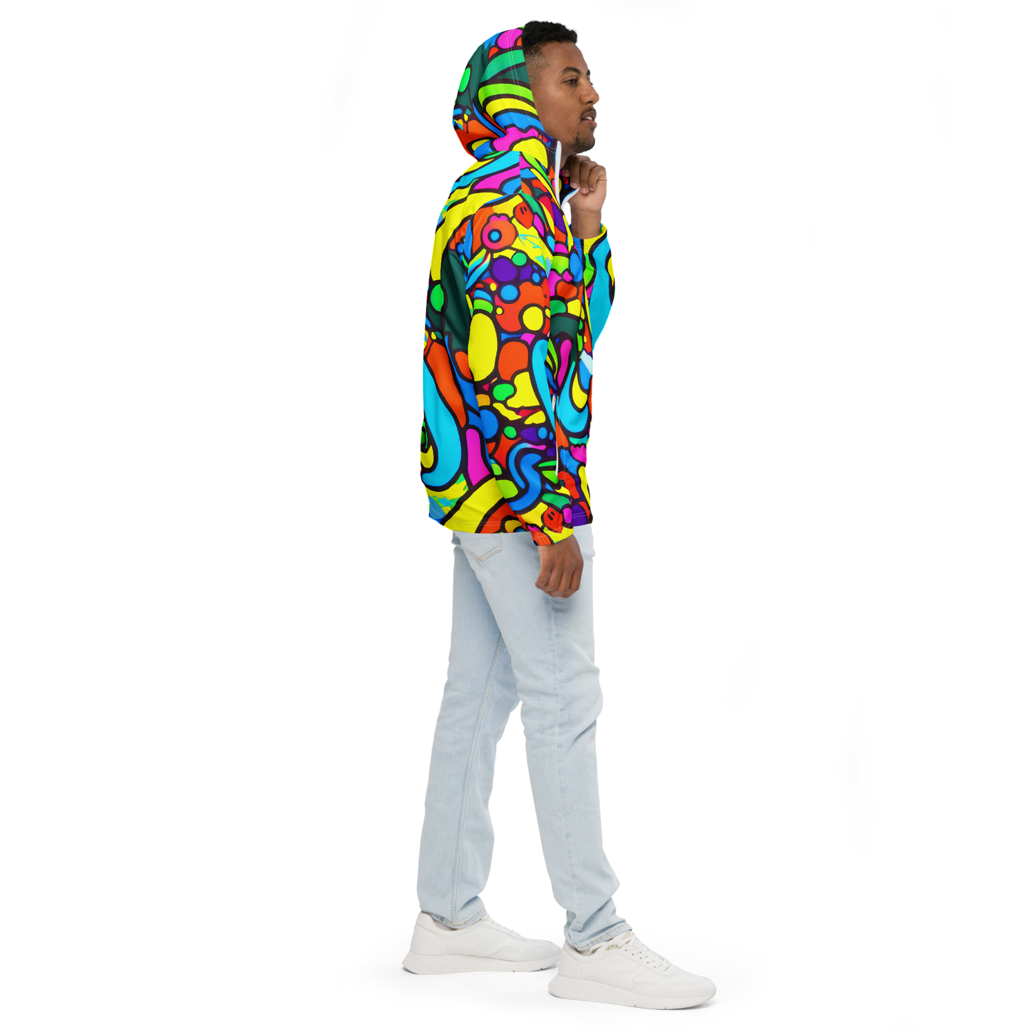 Men's Windbreaker - Chromadoodle Junction