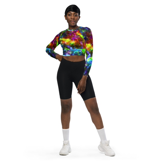 Long Sleeve Crop Top - Neer Nebula