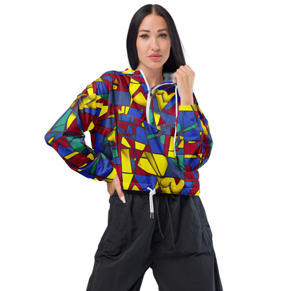 Women's Cropped Windbreaker - Vibrant Vexation