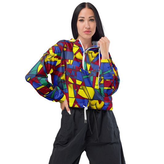 Women's Cropped Windbreaker - Vibrant Vexation