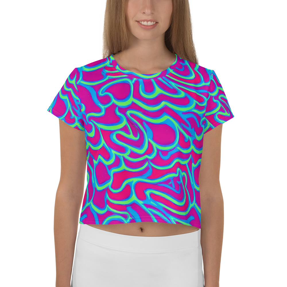 Women's Crop Tee - Aquatic Ember